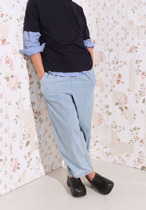 American Vintage Blue Snow Paybou Hose Herren hellblau